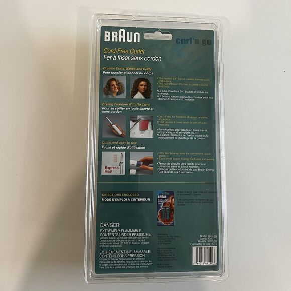 Braun Curl N Go 3/4” Barrel Cord-Free Curler  1997 Model GCC 50 - Picture 4 of 4
